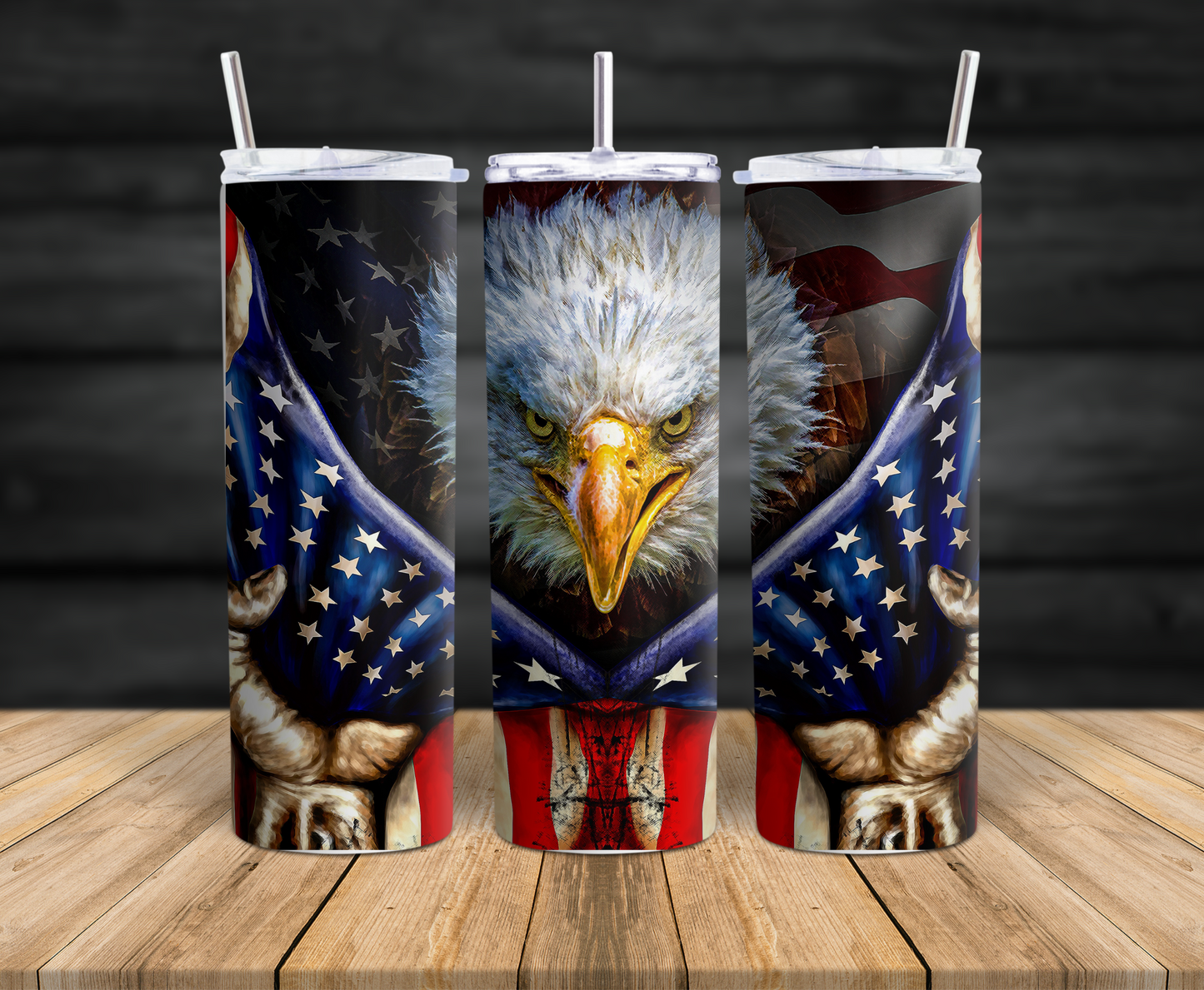 American Eagle & Flag Tumbler