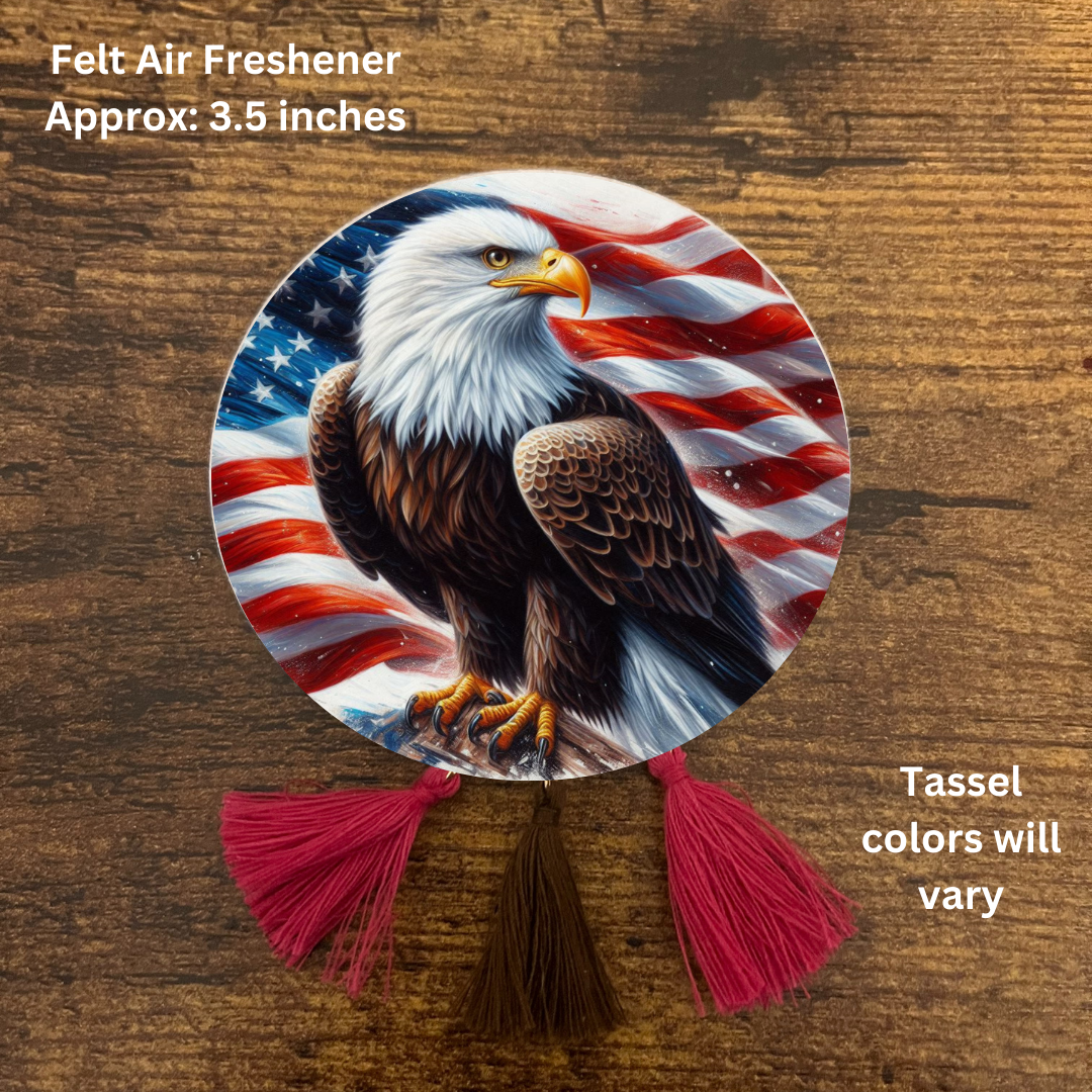 Air Freshener- American Eagle & Flag